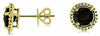 2.10CT DIAMOND & AAA SMOKY TOPAZ 14KT YELLOW GOLD 3D ROUND HALO STUD EARRINGS