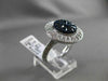 ESTATE LARGE 2.29CT DIAMOND & SAPPHIRE 18KT WHITE GOLD 3D FILIGREE CIRCULAR RING