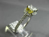 ESTATE 2.19CT DIAMOND & AAA YELLOW SAPPHIRE 14KT WHITE GOLD 3D ENGAGEMENT RING