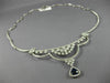ESTATE LARGE 8.91CT DIAMOND & AAA SAPPHIRE 18K WHITE GOLD SEMI ETERNITY NECKLACE