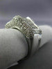 LARGE 3.25CT ROUND & PRINCESS DIAMOND 14K WHITE GOLD 3D PYRAMID ANNIVERSARY RING