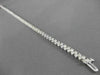 ESTATE WIDE 4.65CT ROUND DIAMOND 14K WHITE GOLD TWO ROW CLASSIC BRACELET AMAZING