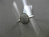 ESTATE WIDE .15CT ROUND DIAMOND 14K WHITE GOLD 3D OVAL CLASSIC PAVE RING FG VSSI