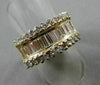 ESTATE 1.80CT ROUND & BAGUETTE DIAMOND 14KT YELLOW GOLD ANNIVERSARY RING #20382