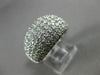 ESTATE WIDE 1.10CT DIAMOND 14K WHITE GOLD MULTI ROW DOME SHAPED ANNIVERSARY RING
