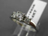 ESTATE .56CT ROUND DIAMOND 14KT WHITE GOLD 3 STONE SQUARE ENGAGEMENT RING #18806
