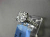 ESTATE LARGE 1.12CT DIAMOND 18KT WHITE GOLD FILIGREE CLUSTER PROMISE RING F/G VS