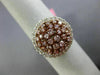 ESTATE WIDE .99CT WHITE & PINK DIAMOND 18KT WHITE & ROSE GOLD CIRCULAR FUN RING