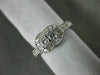 ESTATE .50CT DIAMOND 14KT WHITE GOLD 2 STONE SIDE BY SIDE FILIGREE MILGRAIN RING