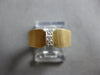 ESTATE .05CT DIAMOND 14KT 2 TONE GOLD 3D ROUND MATTE & SHINY FUN BAR RING #27965