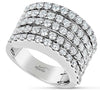 ESTATE WIDE 2.10CT DIAMOND 18K WHITE GOLD SEMI ETERNITY WEDDING ANNIVERSARY RING
