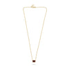 2.90CT DIAMOND & AAA RUBY 14KT YELLOW GOLD EMERALD CUT SOLITAIRE LOVE NECKLACE