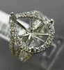 ESTATE LARGE 1.26CT DIAMOND 14K WHITE GOLD PEAR SHAPE SEMI MOUNT ENGAGEMENT RING