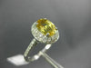 1.41CT DIAMOND & AAA YELLOW TOPAZ 14KT WHITE GOLD 3D OVAL HALO ENGAGEMENT RING