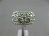 ESTATE WIDE 1.36CT DIAMOND 18KT WHITE GOLD FLOWER PAST PRESENT FUTURE LOVE RING