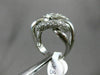 ESTATE LARGE 1.25CT ROUND DIAMOND 18KT WHITE GOLD 3D OPEN HEART PAVE LOVE RING