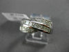 ESTATE WIDE .65CT ROUND & PRINCESS CUT DIAMOND 14KT WHITE GOLD X COCKTAIL RING