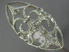 LARGE 1.33CT DIAMOND 14KT WHITE GOLD 3D OPEN FILIGREE FLOWER MARQUISE SHAPE RING
