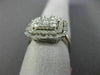 LARGE 1.39CT ROUND PRINCESS & BAGUETTE DIAMOND 18KT WHITE GOLD 3D SQUARE RING