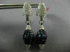 EXTRA LARGE 27.25CT DIAMOND & SAPPHIRE 18KT WHITE GOLD CLIP ON HANGING EARRINGS
