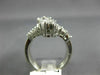 ANTIQUE LARGE 3.34CT DIAMOND PLATINUM INSERT WEDDING ENGAGEMENT RING SET #847