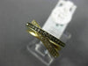 WIDE .45CT WHITE & CHOCOLATE FANCY DIAMOND 14K YELLOW GOLD CRISS CROSS LOVE RING