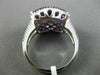 ESTATE 6.31CT DIAMOND & AMETHYST 14KT WHITE GOLD 3D OPEN HALO FILIGREE FUN RING