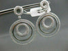 ESTATE LARGE 1.98CT DIAMOND 14KT WHITE GOLD CIRCLE OF LIFE HANGING EARRINGS