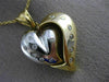 ESTATE .30CT DIAMOND 14KT WHITE & YELLOW GOLD DOUBLE HEART ETOILE PENDANT #17199