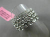 ESTATE WIDE 3.17CT DIAMOND 18K WHITE GOLD 3D MULTI SHAPE ETERNITY STACKABLE RING