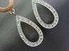 ESTATE LARGE .46CT DIAMOND 14KT WHITE & ROSE GOLD 3D PEAR DROP HANGING EARRINGS
