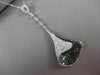 ESTATE 1.25CT BLACK & WHITE DIAMOND 14KT WHITE GOLD FLOATING 3D PENDANT & CHAIN