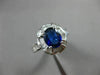 ESTATE WIDE 2.32CT DIAMOND & SAPPHIRE 18K WHITE GOLD 3D FILIGREE ENGAGEMENT RING
