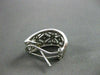 ANTIQUE LARGE .35CT DIAMOND 14KT WHITE GOLD FILIGREE CLIP ON EARRINGS #18194