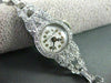 ANTIQUE ART DECO 1.30CT OLD MINE DIAMOND FILIGREE PLATINUM SOLAR WATCH #22177