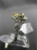ESTATE 1.87CT FANCY YELLOW DIAMOND 18K TWO TONE GOLD 3D FILIGREE ENGAGEMENT RING