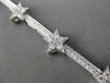 ESTATE WIDE 1.25CT DIAMOND 14KT WHITE GOLD STAR FILIGREE BRACELET BEAUTIFUL!!