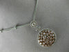 LARGE 3.76CT WHITE & PINK DIAMOND 18K WHITE & ROSE GOLD CLUSTER CIRCLE NECKLACE