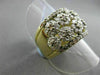 ESTATE LARGE 2.12CTW FANCY YELLOW & WHITE DIAMOND 18KT YELLOW GOLD FLOWER RING