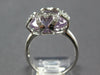 LARGE 7.89CT DIAMOND & AAA AMETHYST 14KT WHITE GOLD 3D MULTI HEART LOVE FUN RING