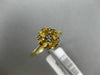 ESTATE .65CT ROUND DIAMOND & AAA OVAL CITRINE 14K YELLOW GOLD FLOWER SQUARE RING