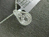 ESTATE .60CT DIAMOND 18KT WHITE GOLD 3D CLUSTER ROUND ETOILE TEAR DROP PENDANT