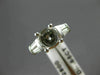 WIDE .65CT DIAMOND PLATINUM ROUND & BAGUETTE SEMI MOUNT ENGAGEMENT RING #18678