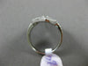 ESTATE WIDE .50CT DIAMOND 14KT WHITE GOLD 3D OPEN FILIGREE 3 STONE FLOWER RING