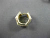 ESTATE 14KT TWO TONE GOLD HEXAGON ETOILE DOUBLE SIDED CZ HUGGIE EARRINGS #24343