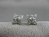 ANTIQUE 1.13CT DIAMOND PEAR CLUSTER 14K WHITE GOLD EARRINGS PEAR & ROUNDS #17126