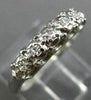 ESTATE .07CT OLD MINE DIAMOND 14KT WHITE GOLD FIVE STONE ANNIVERSARY RING #26203