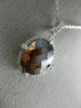 ESTATE 3.68CT DIAMOND & AAA SMOKY TOPAZ 14K WHITE GOLD OVAL HALO PENDANT #19843
