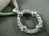 ESTATE LARGE .60CT DIAMOND 14KT WHITE GOLD OVAL MESH MULTI CHAIN ITALIAN PENDANT