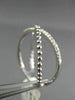 ESTATE .10CT ROUND DIAMOND 14KT WHITE GOLD 3D X LOVE MILGRAIN BEAD RING F/G VSSI